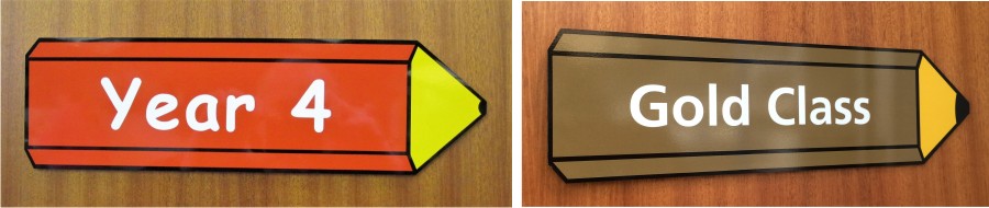 Pencil Shaped Classroom Door Signs